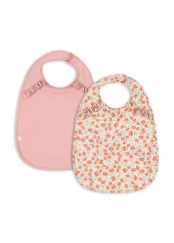 Konges Sløjd 2 Pack Dinner Bib With Frill KALUKA / BRIDAL ROSE New