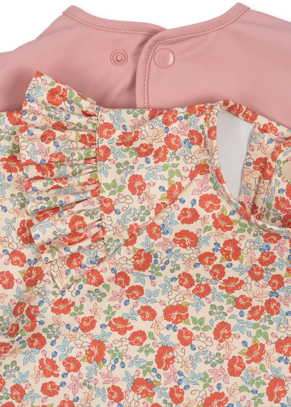 Konges Sløjd 2 Pack Dinner Bib with sleeves and frill KALUKA / BRIDAL ROSE Online