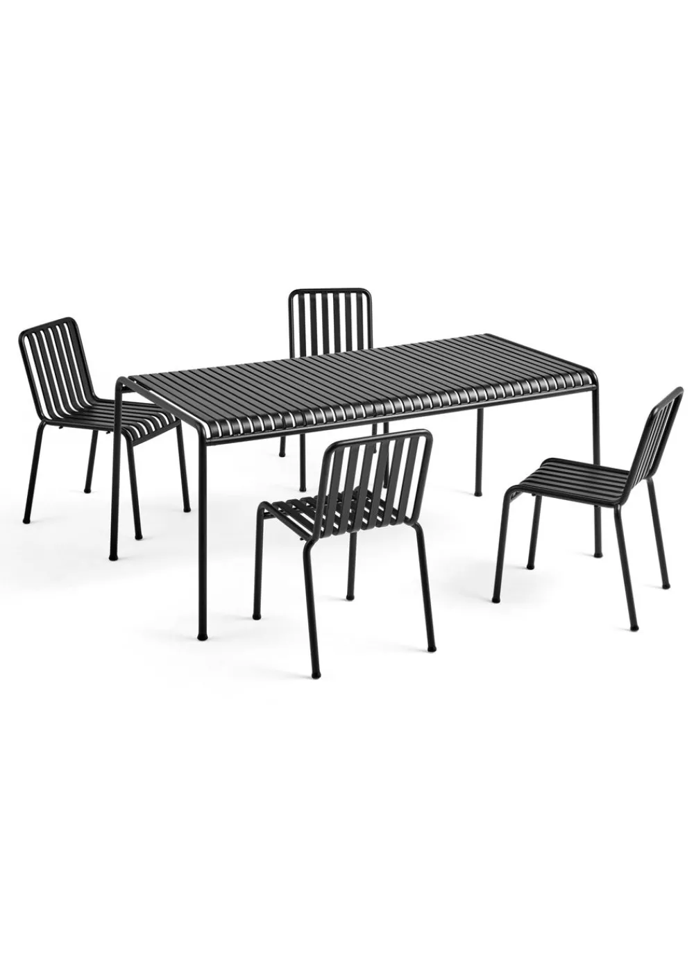 HAY 1 Palissade Bord og 4 Palissade Chair Anthracite Outlet