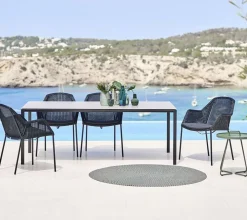 Cane-line 1 Pure table og 6 Breeze stole Sort Online