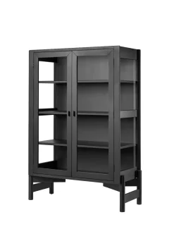 FDB Møbler / Furniture A90 Boderne - Glas Cabinet Sort Bøg - Lav Hot