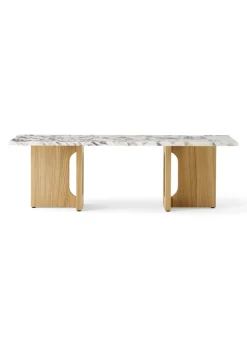 Audo Copenhagen Androgyne Lounge Table Natural Oak Base / Calacatta Viola Marble Outlet