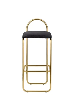 AYTM ANGUI bar chair High - Anthracite/Gold Clearance