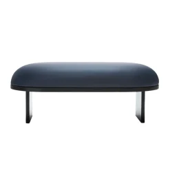 PLEASE WAIT to be SEATED ANZA 120 Bench / By Rui Pereira & Ryosuke Fukusada Navy Blue Savanne Leather / Black Best