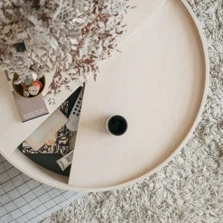 Woud Arc Side and Coffee Table