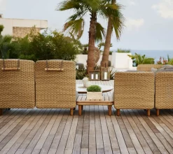 Cane-line Arch Lounge Chair w. High Arm/Backrest Natural/Taupe, Cane-line Flat Weave Best