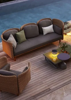 Cane-line Arch Lounge Chair w. Low Arm/Backrest Natural/Taupe, Cane-line Flat Weave Sale