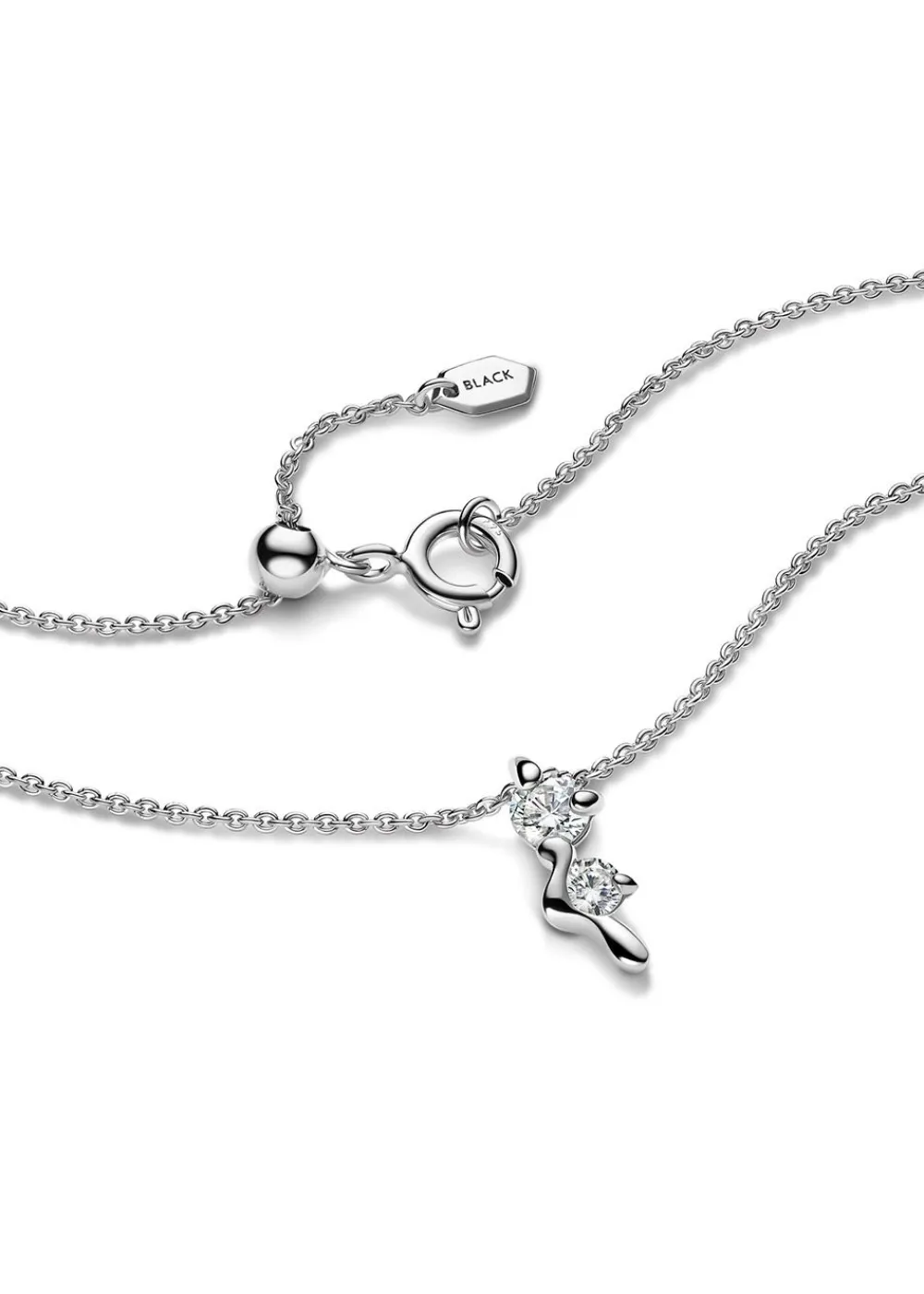 Maria Black Arctic Necklace White Rhodium Plated Discount