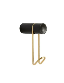 Woud Around Wall Hanger Black/Satin Brass - Small New