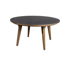 Cane-line Aspect Table Frame: Teak / Tabletop: Black Fossil Ceramic - Ø144 Hot