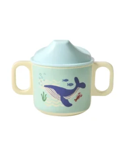 Rice Baby Cup With Lid Blue Ocean Outlet