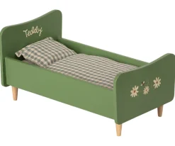 Maileg Bed in wood, Teddy Dad Dusty Green Hot