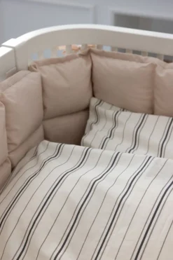 Sebra Bed Linen Junior Cream Stripe New