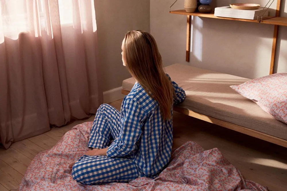 JUNA Bæk&Bølge Barbara Pants Blue/Birch Best