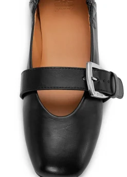 Ganni Butterfly Strap Ballerina Crinkle Oleatex