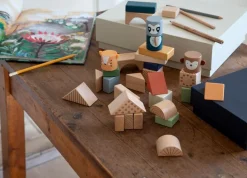 Kinder Sebra Byggeklodser I Træ