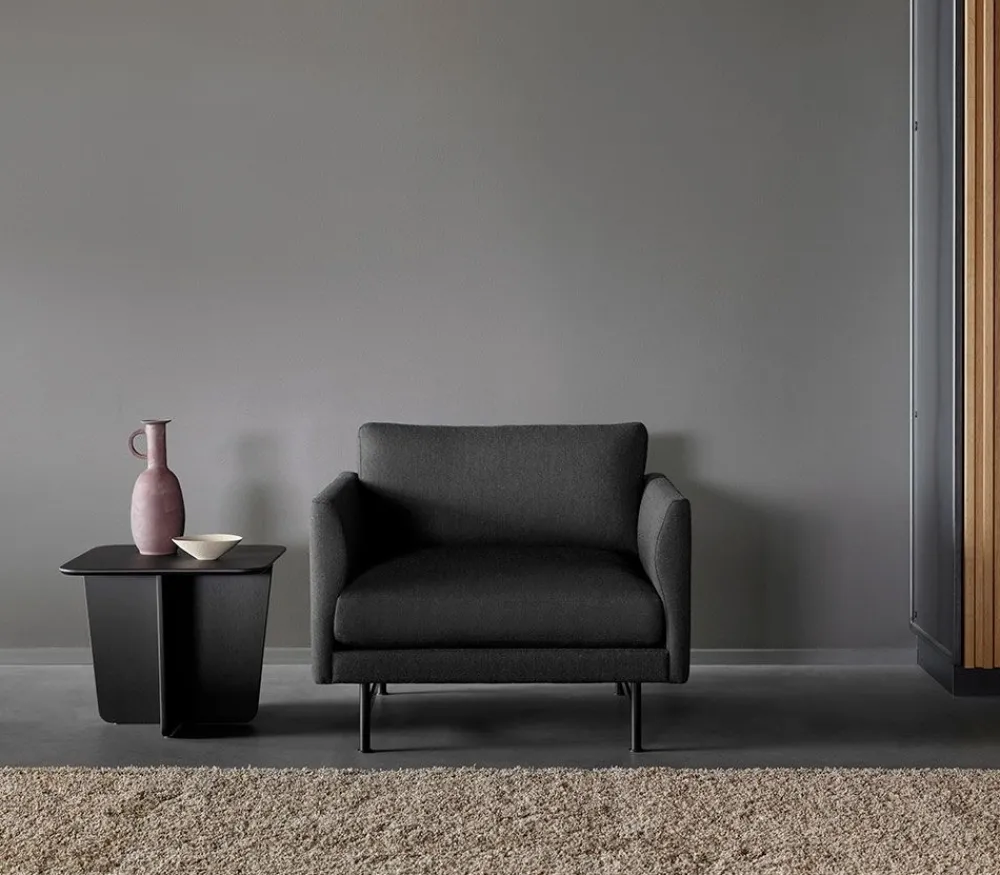 Fredericia Furniture Calmo Lounge Chair 80 5621 by Hugo Passos Fiord 271 / Black Clearance