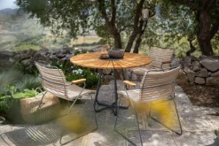 HOUE Circle Dining Table Table top: Bamboo/Granite / Frame: Grey aluminum - Ø110 Discount