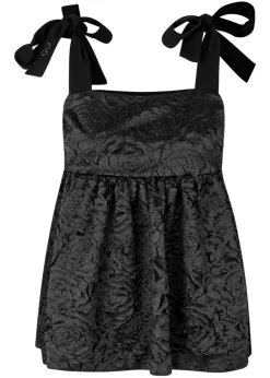 Stine Goya Contrasted Tie Top Jet Black Sale