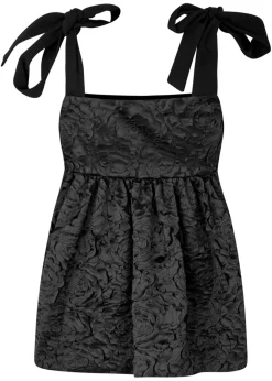 Stine Goya Contrasted Tie Top Jet Black Sale