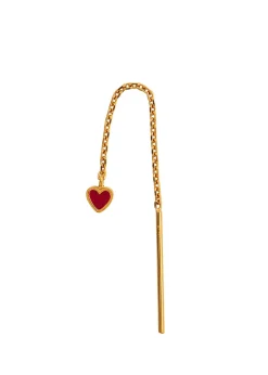 Stine A Dangling Love Heart Burgundy Clearance