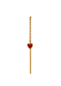Stine A Dangling Love Heart Burgundy Clearance