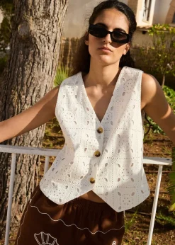 Sissel Edelbo Debbie Vest Cream Clearance