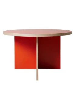 HKLiving Dining Table, Round - 130 cm Orange Best
