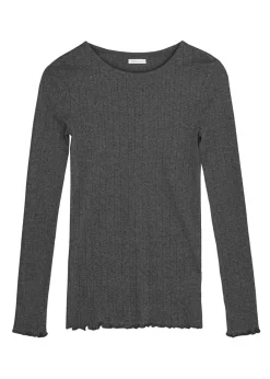 Skall Studio Edie Blouse Dark Grey Melange Fashion