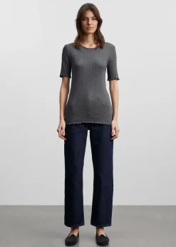 Skall Studio Edie Tee Dark Grey Melange Online
