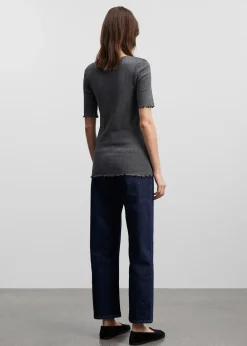 Skall Studio Edie Tee Dark Grey Melange Online