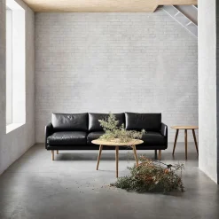 Bruunmunch EMO Sofa 3-Sitzer Black Anilin Leather Online