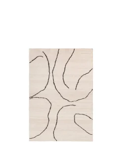 Ferm Living Gesso Jute Rug 140 x 200 - Off-white/Dark fig Outlet