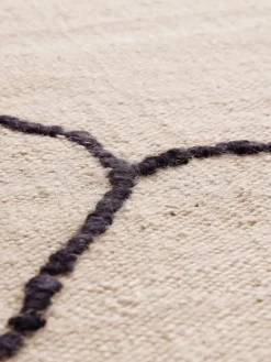 Ferm Living Gesso Jute Rug 140 x 200 - Off-white/Dark fig Outlet