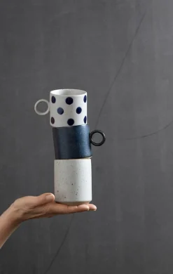 Nordal GRAINY Cup with handle Dark blue Hot