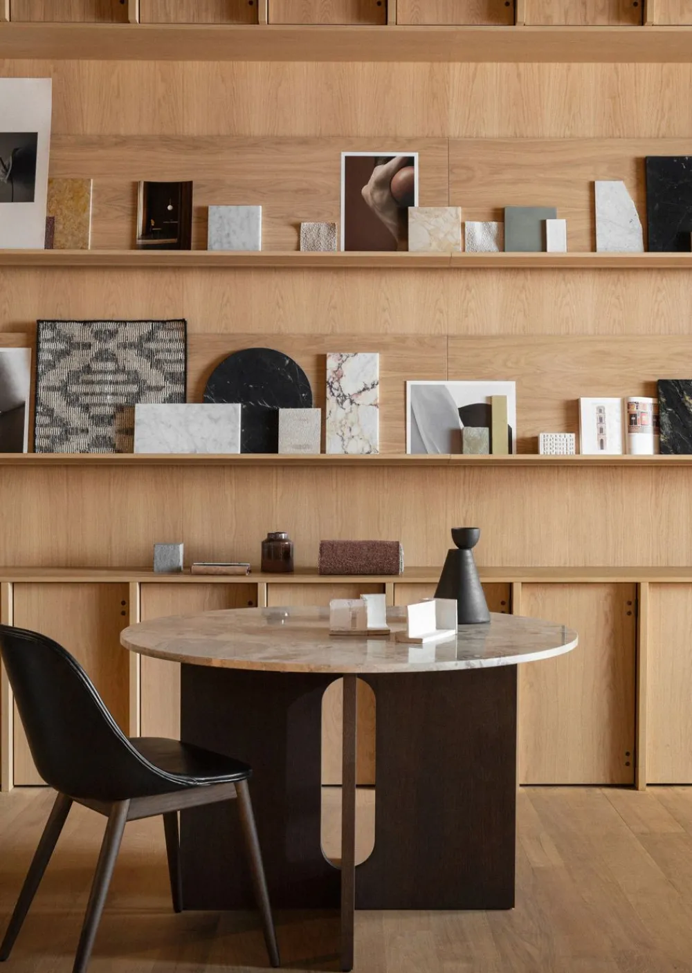 Audo Copenhagen Harbour Side Dining Chair / Dark Stained Oak Base