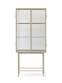 Ferm Living Haze Vitrine - Reeded Glass Cashmere Outlet
