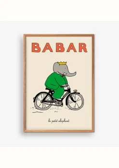 Empty Wall Jean de Brunhoff Babar Bicycle Hot