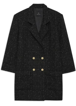 Anine Bing Katharine Dress Black and White Tweed Hot