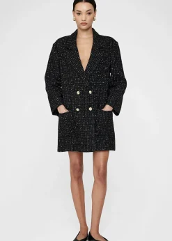 Anine Bing Katharine Dress Black and White Tweed Hot