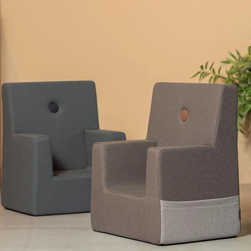 By KlipKlap Klip Klap KK Kids Chair XL Deep Green w/ Light Grey New