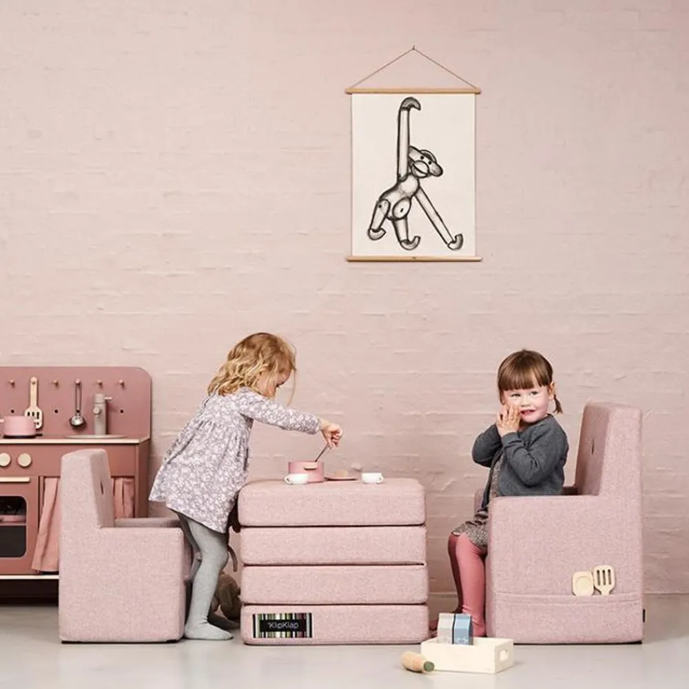 By KlipKlap Klip Klap KK Kids Chair XL Soft Rose w/ Rose Discount