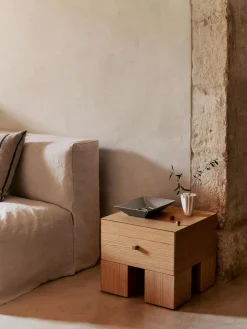 Ferm Living Kuben Bedside Table 1x1 Natural Oak Veneer Online