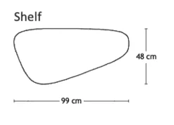 Andersen Furniture Laminate Shelf to C1 Sideboard White to L140 x W83 x H45 cm Discount