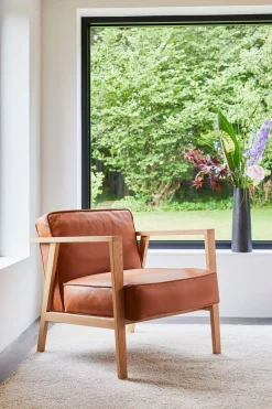 Andersen Furniture LC1 Loungechair Cognac Leather/Oak White matt lacquer Online