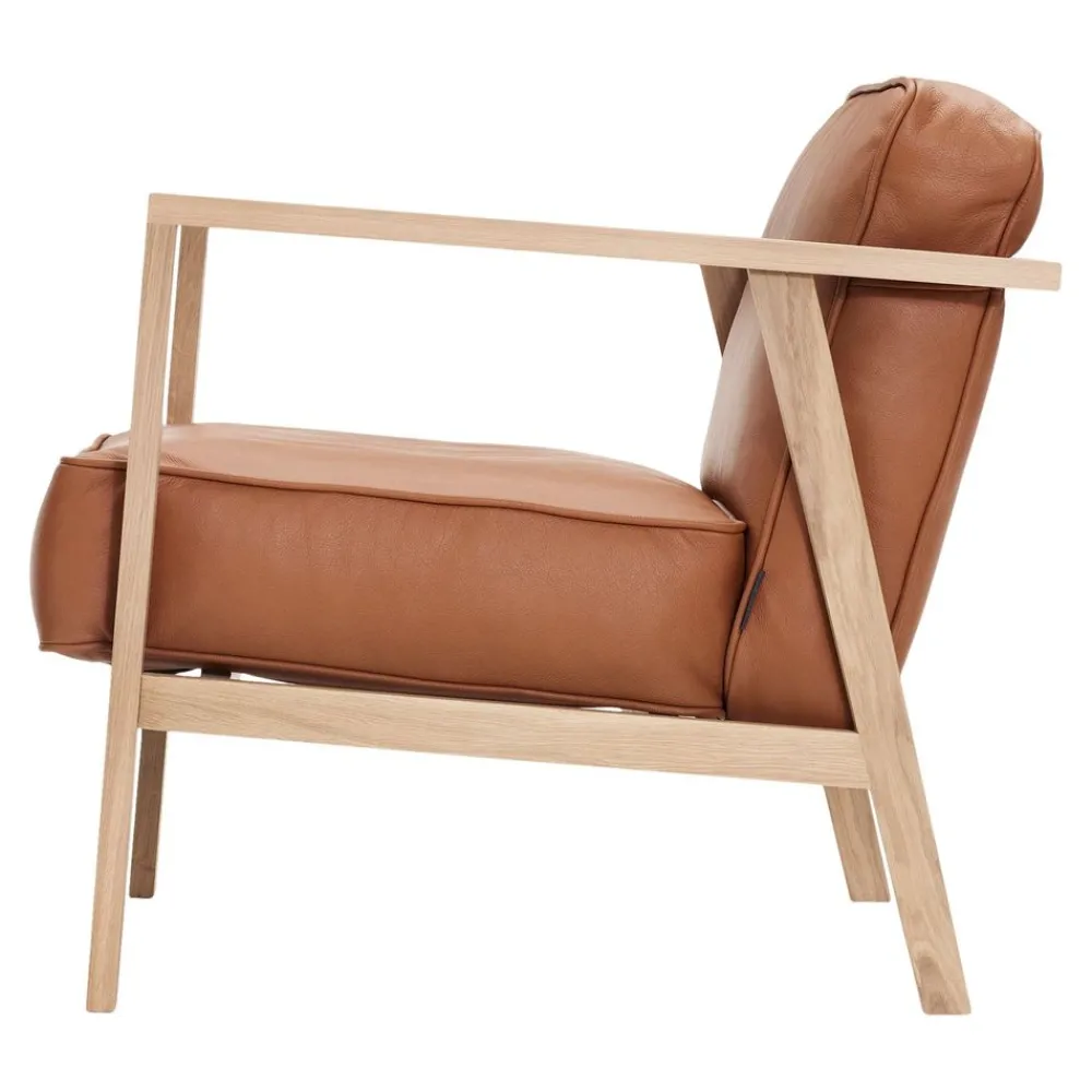 Andersen Furniture LC1 Loungechair Cognac Leather/Oak White matt lacquer Online