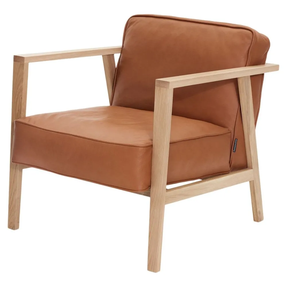 Andersen Furniture LC1 Loungechair Cognac Leather/Oak White matt lacquer Online