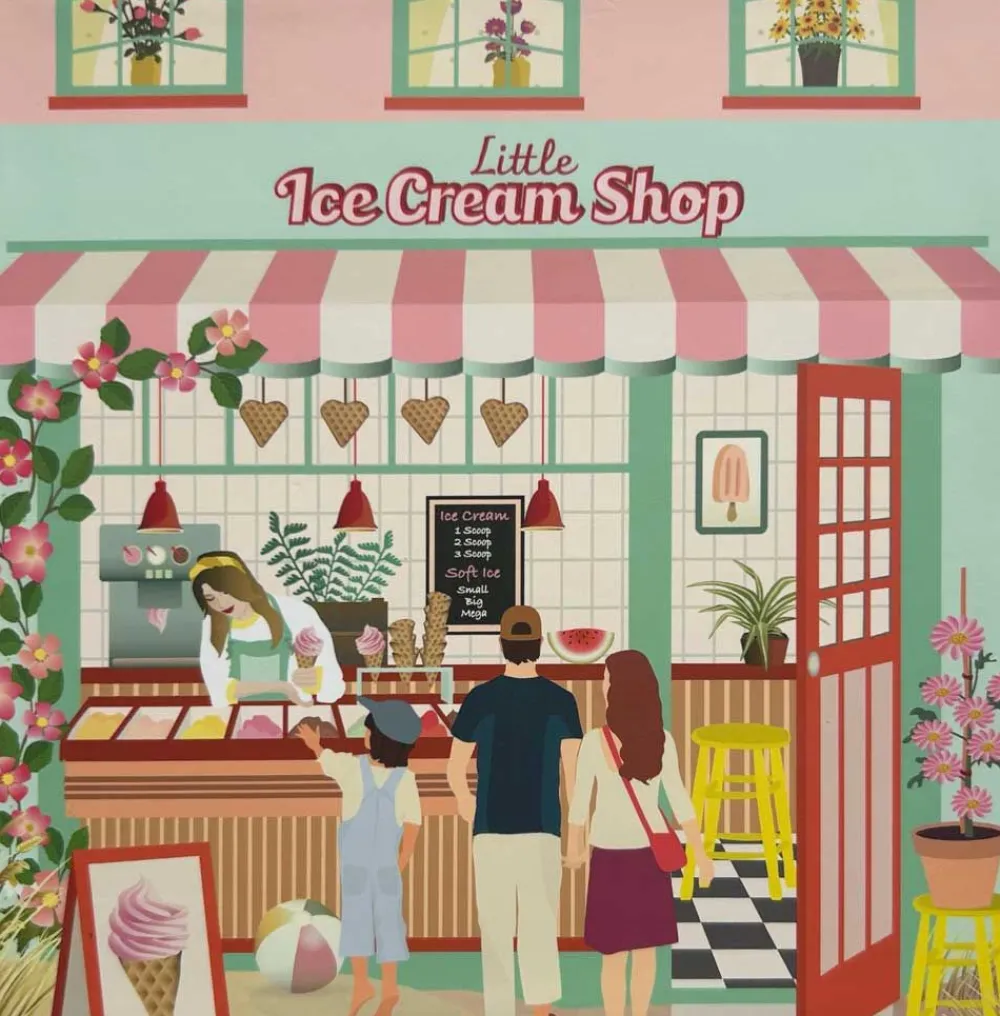 ViSSEVASSE Little Ice Cream Shop - Puzzle 150 Pcs Ice cream shop 150 pcs Sale