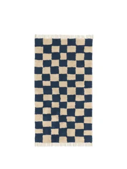 Ferm Living Mara Washable Rug Mara Washable Rug - Deep Blue/Warm Sand Discount