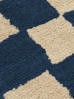 Ferm Living Mara Washable Rug Mara Washable Rug - Deep Blue/Warm Sand Discount